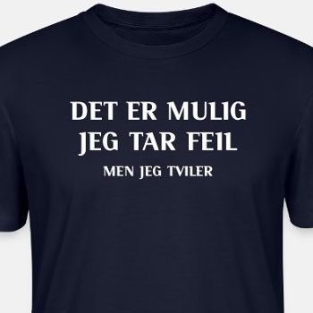 Det er mulig jeg tar feil, men jeg tviler