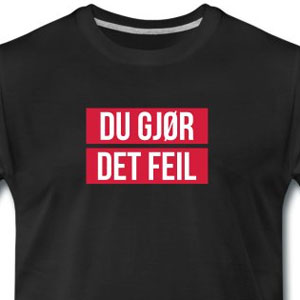 Du gjør det feil