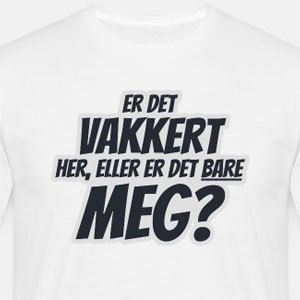 Er det vakkert her, eller er det bare meg?