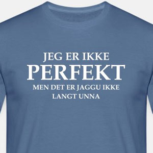 Jeg er ikke perfekt, men det er jaggu ikke langt u