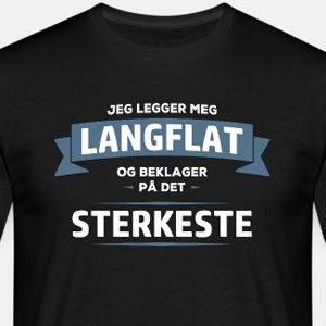 Jeg legger meg langflat og beklager ...