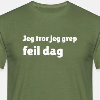 Jeg tror jeg grep feil dag